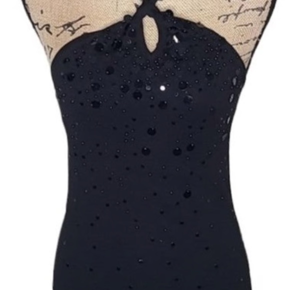 LOFT Tops - Women's Halter Top Loft Sparkle Keyhole Black XS